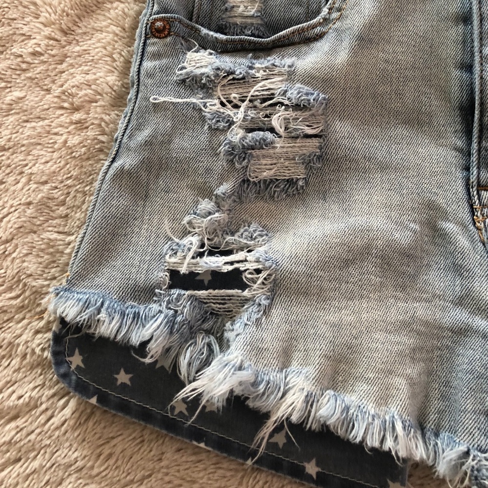 High Rise American Eagle Festival Shorts